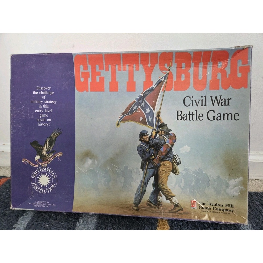 Gettysburg Civil War Battle Board Game Avalon Hill Smithsonian Edition Complete